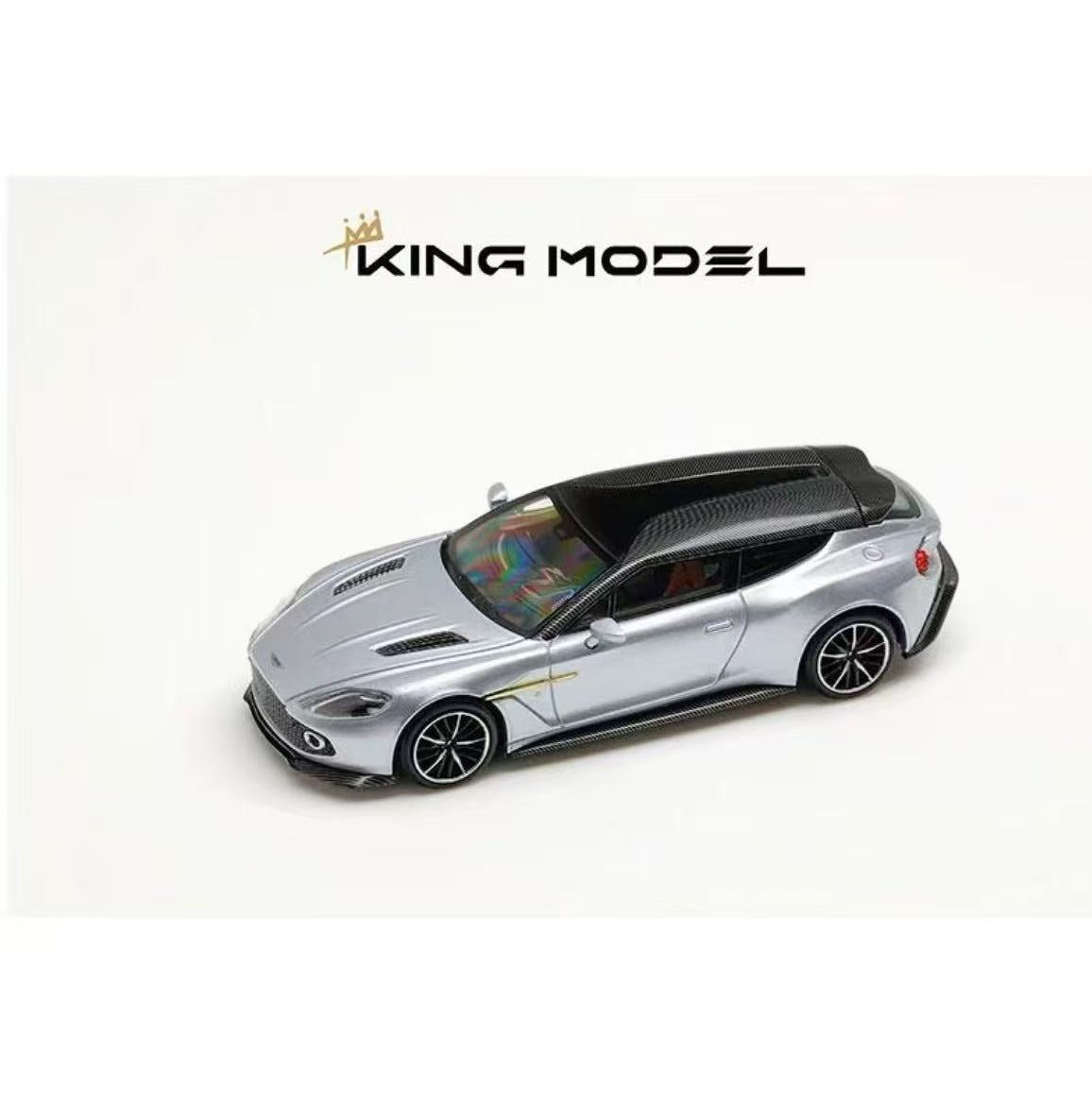 KING MODEL 1:64 Aston Martin Vanquish Zagato Shooting Brake Diecast Model Silver
