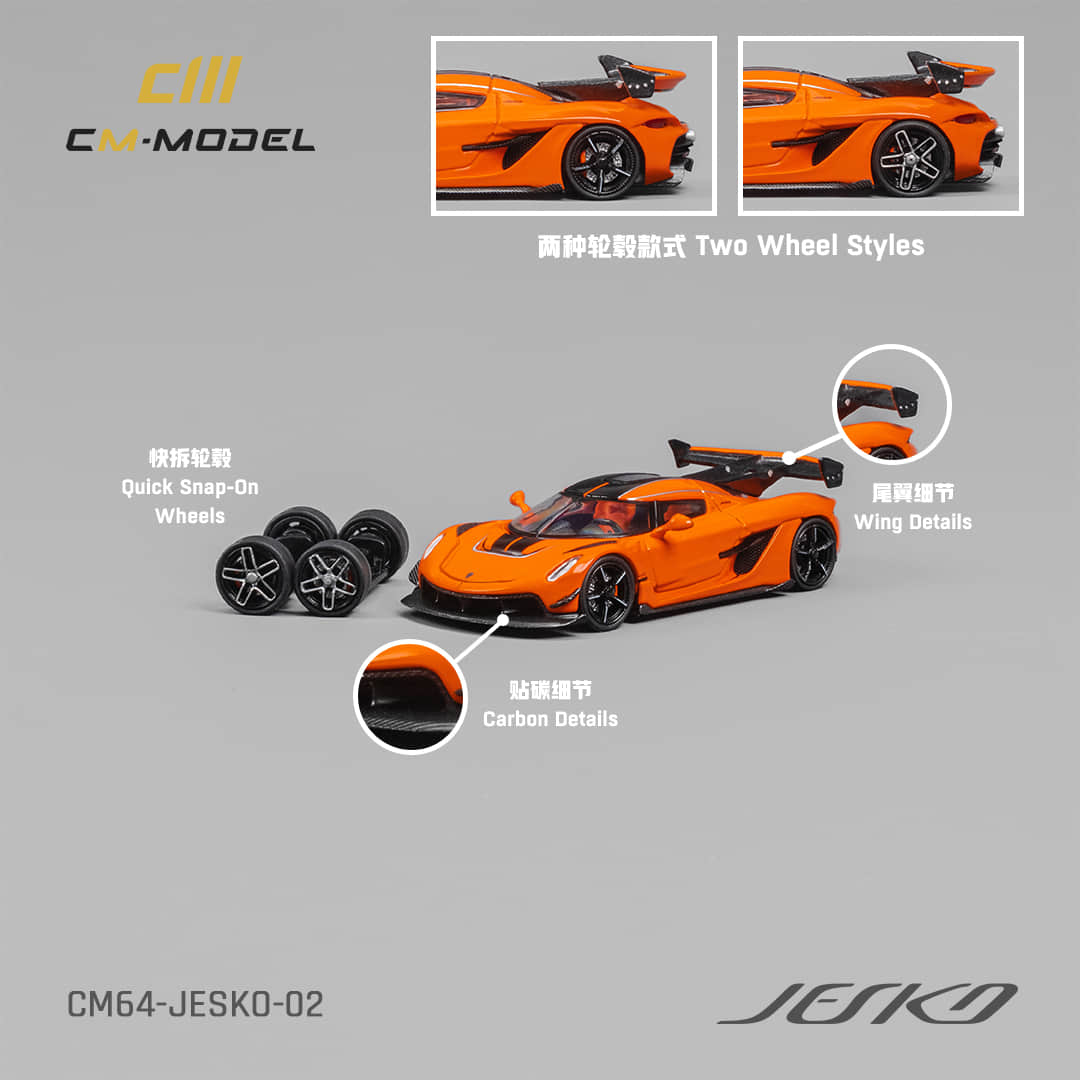 CM Model 1/64 Koenigsegg Jesko Attack Orange