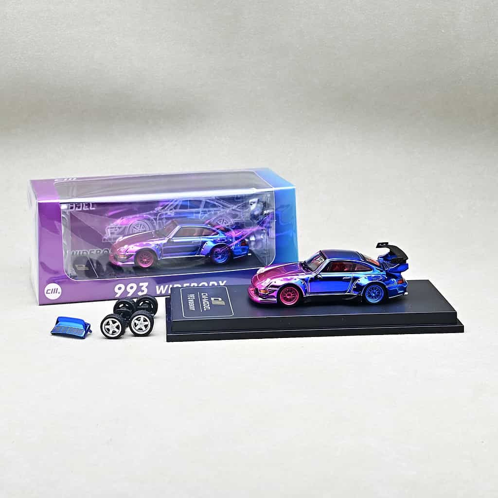 CM Model Porsche 993 Electroplated gradient pink and blue