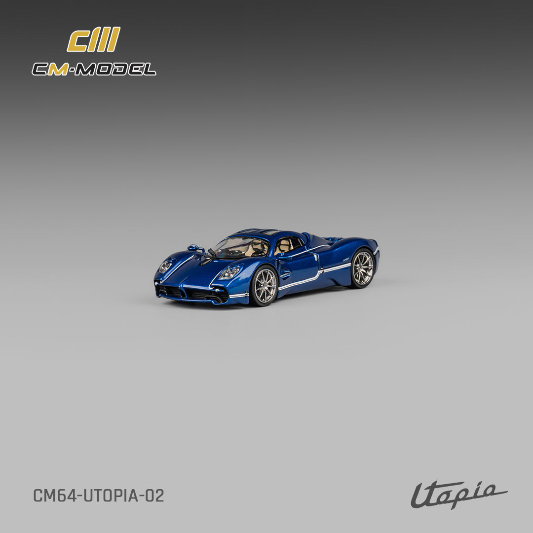 CM Model CM64-Utopia-06 1/64 Pagani Utopia Fullcarbon blue