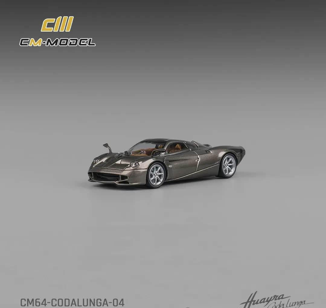 CM Model 1/64 Pagani Huayra Codalunga Metallic Gun Grey Official Licensed