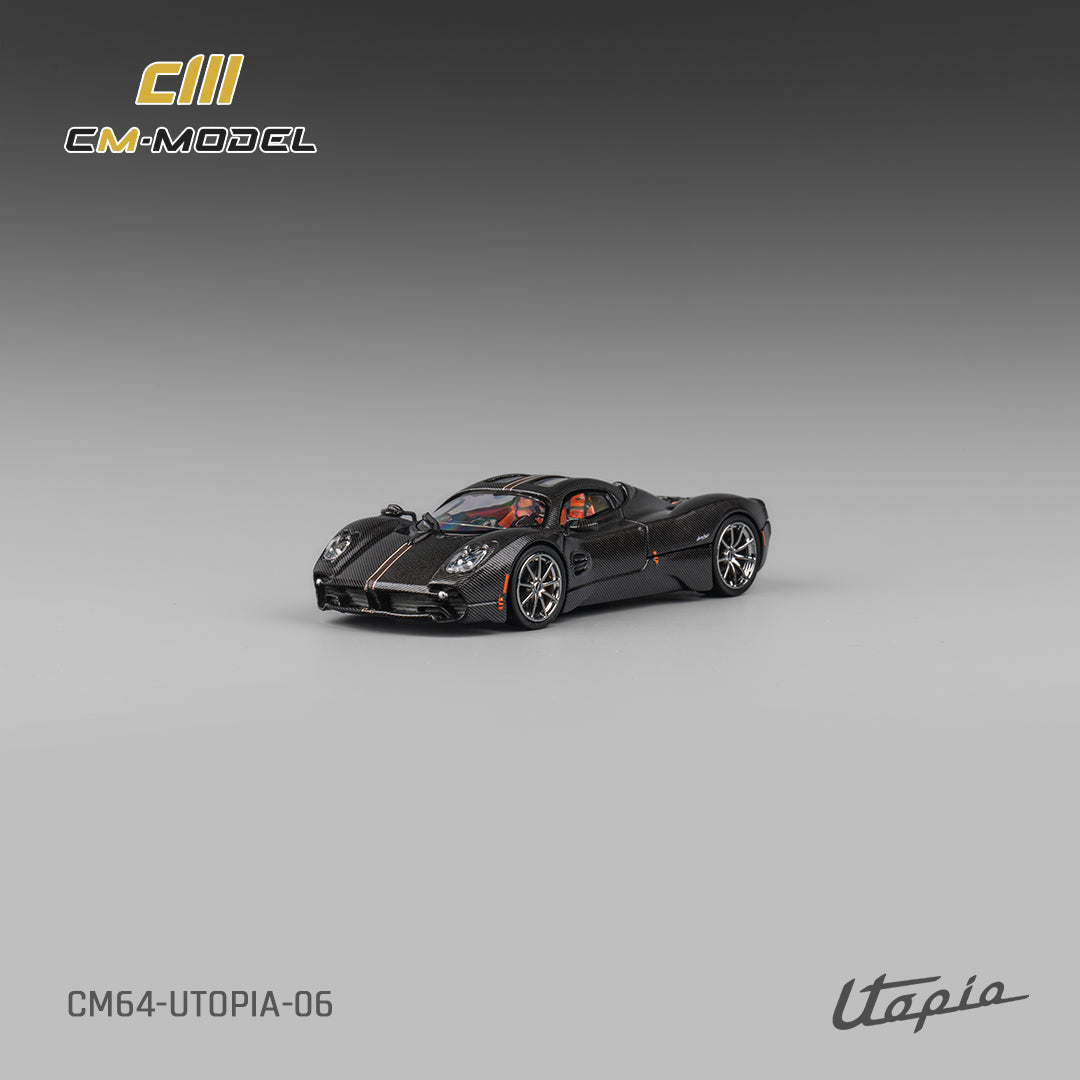 CM Model CM64-Utopia-06 1/64 Pagani Utopia Fullcarbon with red line