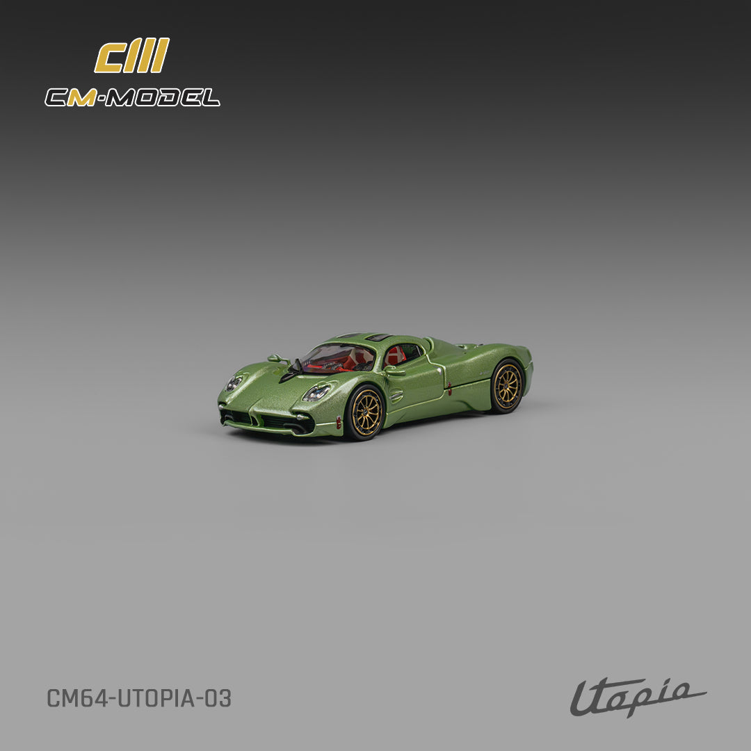 CM Model CM64-Utopia-06 1/64 Pagani Utopia Fullcarbon green