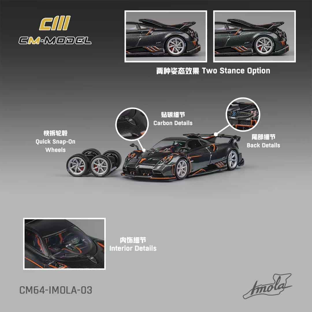 CM Model 1/64 Pagani Imola Metallic Gray