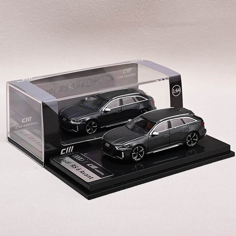 CM Model 1/64 Audi RS6 Avant Grey Matte