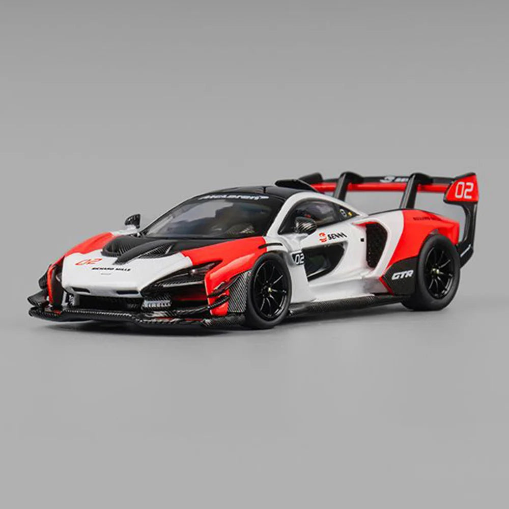 CM Model 1/64 McLaren Senna GTR (White & Red) Diecast Car Model