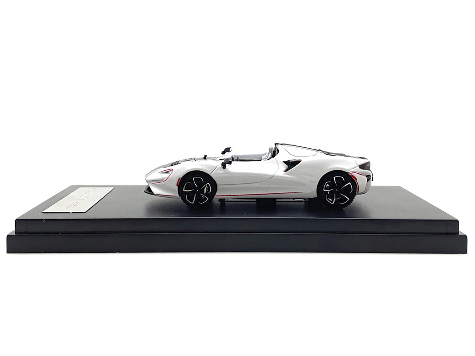 LCD McLaren Elva Convertible 1:64 White with Carbon & Red Stripes